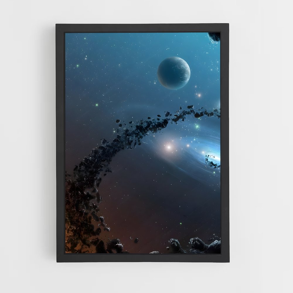 Poster Station Asteroid – affiche Système solaire (vue 2)